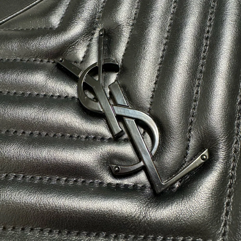 Yves Saint Laurent Black Quilted Leather Crossbody Bag